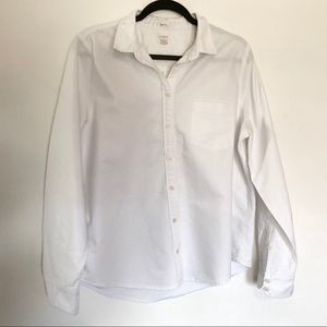NWOT J. Crew White Button-Down Oxford Shirt